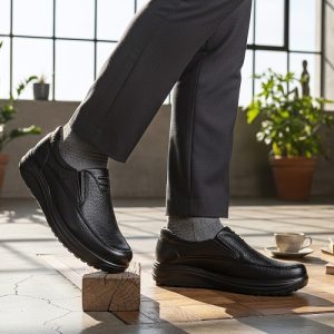 کفش چرم مردانه طبی روزمره کینگ پلاس